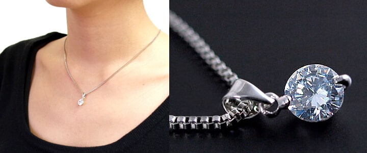 1.5Ct大粒CZネックレス