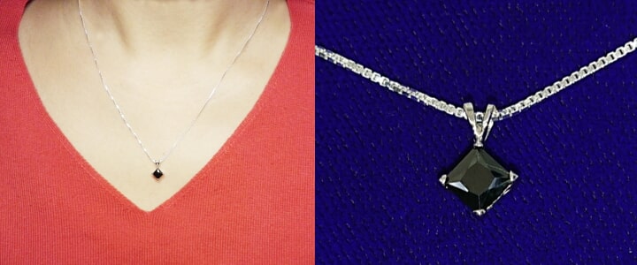 ブラックCZネックレス