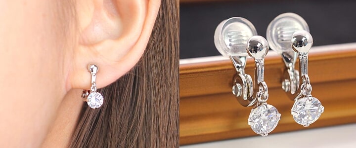 シリコンカバー付きイヤリング